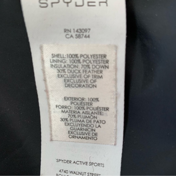 Spyder Women’s Prymo Down Puffer Coat Jacket- Deep Royal Blue XL - Picture 6 of 6